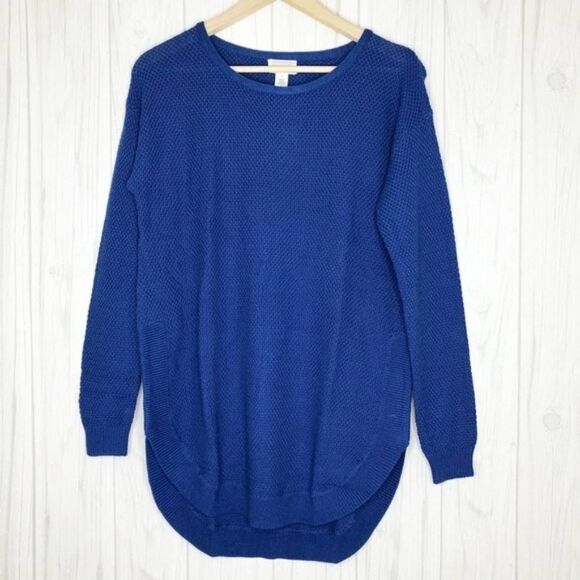 CASLON Blue Texture Knit Tunic Sweater - Picture 1 of 7